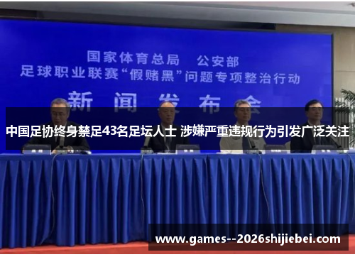 中国足协终身禁足43名足坛人士 涉嫌严重违规行为引发广泛关注